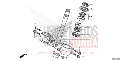TIGE DE DIRECTION CRF250RH de 2017